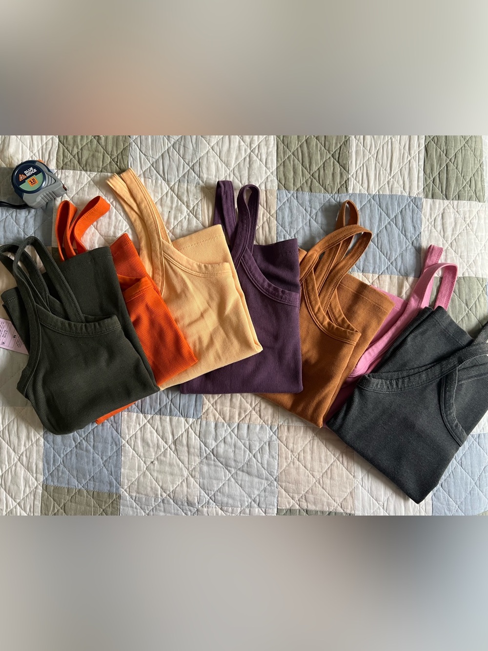 Wild Fable Ribbed Tank Tops Olive, Orange, Cream, Purple, Brown, Pink, Charcoal